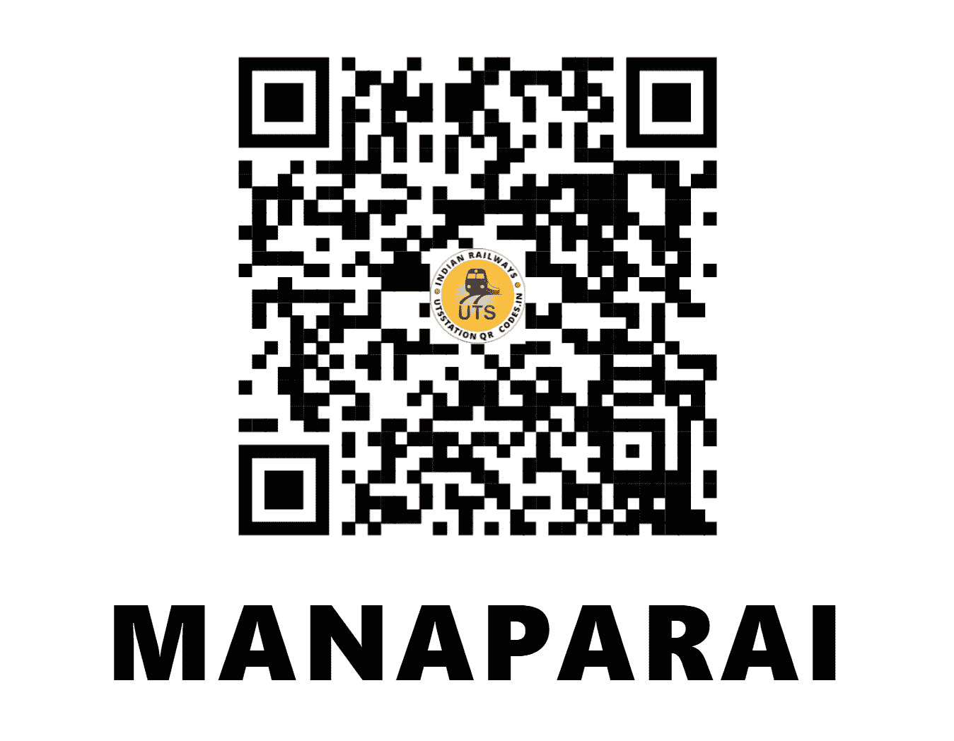 UTS QR Code for MANAPARAI - MPA - SR (TAMIL NADU)